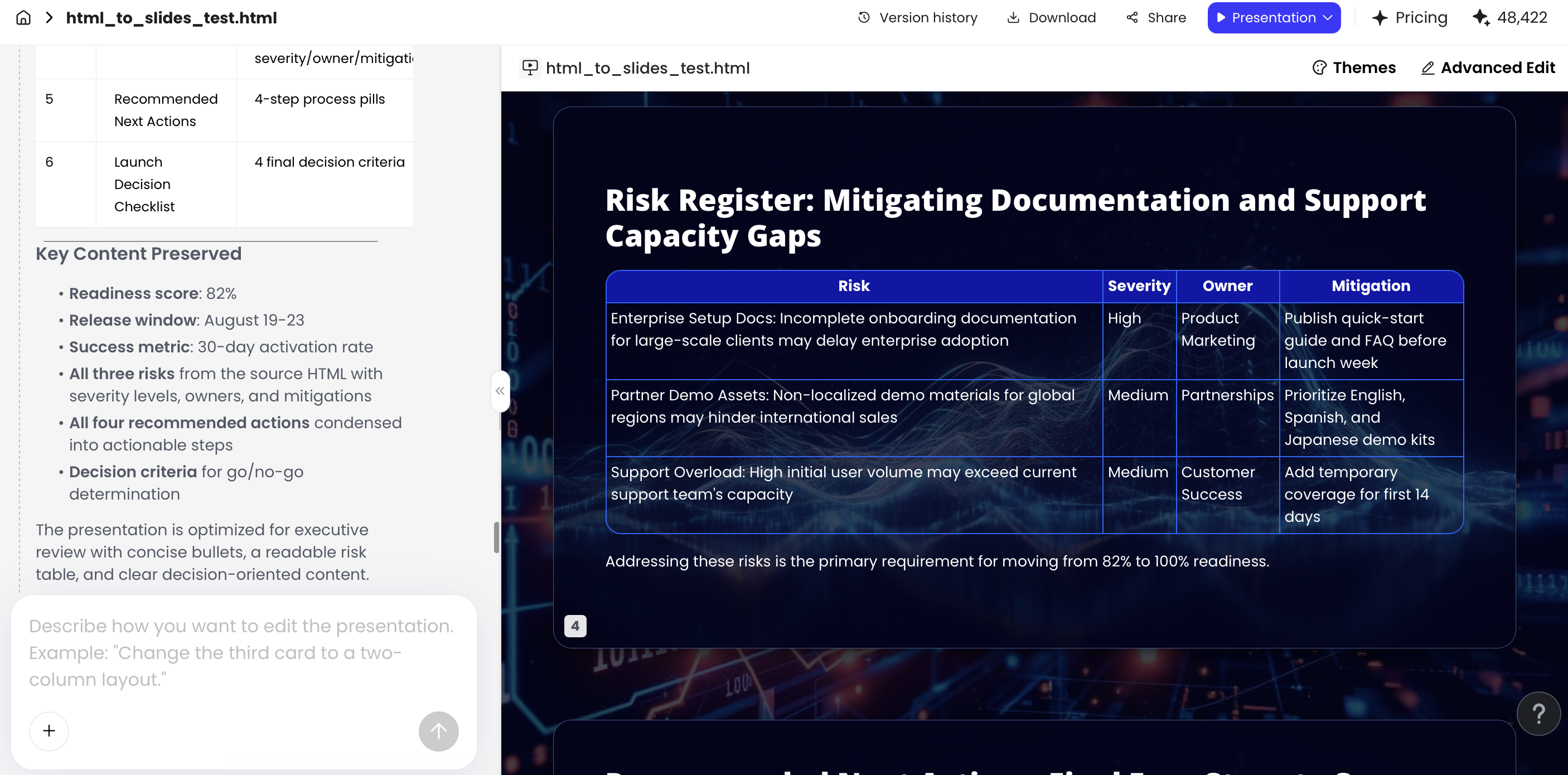How to Design Readable Tables in AI-Generated Presentations